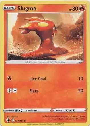 2021 Pokemon Sword & Shield Fusion Strike #034/264 - Ethan's Slugma