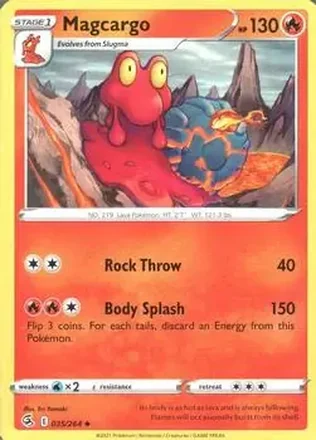 2021 Pokemon Sword & Shield Fusion Strike #035/264 - Ethan's Magcargo