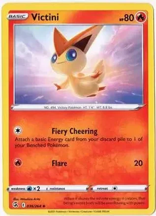 2021 Pokemon Sword & Shield Fusion Strike #036/264 - Victini