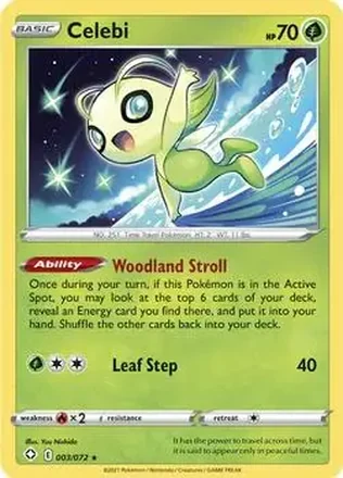 2021 Pokemon Sword & Shield Shining Fates #003/072 - Shining Celebi