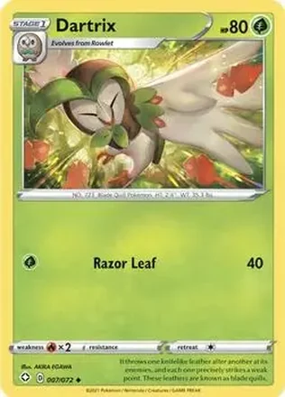 2021 Pokemon Sword & Shield Shining Fates #007/072 - Dartrix