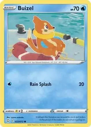 2021 Pokemon Sword & Shield Shining Fates #022/072 - Buizel