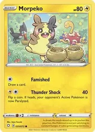 2021 Pokemon Sword & Shield Shining Fates #035/072 - Morpeko