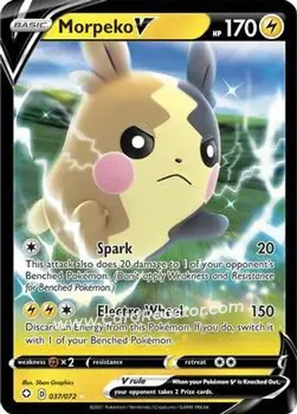 2021 Pokemon Sword & Shield Shining Fates #037/072 - Morpeko - Front