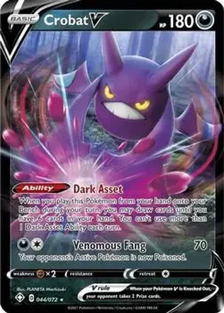 2021 Pokemon Sword & Shield Shining Fates #044/072 - Crobat