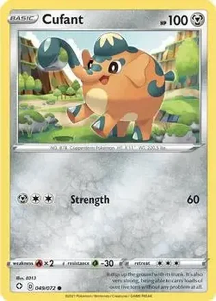 2021 Pokemon Sword & Shield Shining Fates #049/072 - Cufant