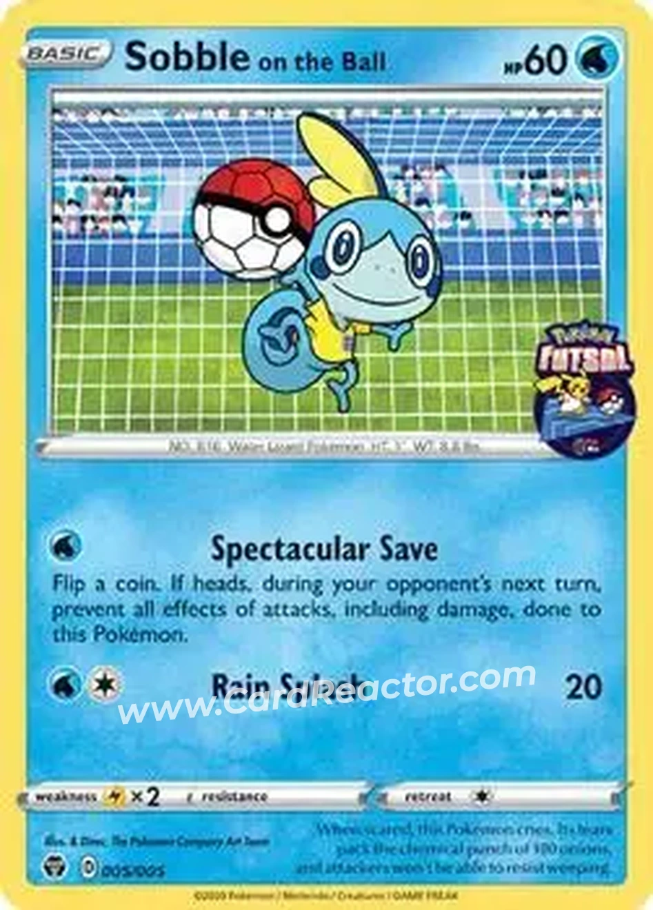 2020 Pokemon Futsal Promos #005/005 - Sobble - Front