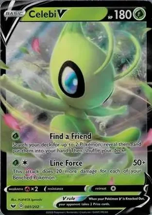 2020 Pokemon Sword & Shield #001/202 - Shining Celebi