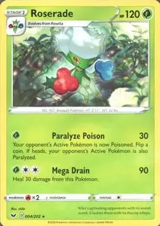 2020 Pokemon Sword & Shield #004/202 - Cynthia's Roserade