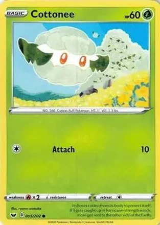 2020 Pokemon Sword & Shield #005/202 - Cottonee