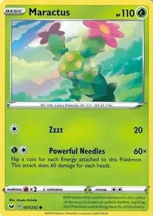 2020 Pokemon Sword & Shield #007/202 - Maractus