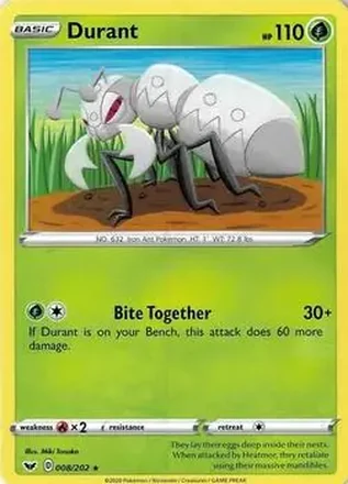2020 Pokemon Sword & Shield #008/202 - Durant