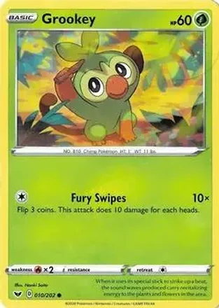 2020 Pokemon Sword & Shield #010/202 - Grookey