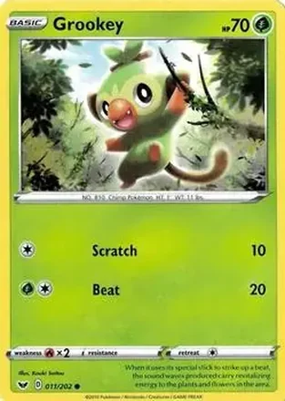 2020 Pokemon Sword & Shield #011/202 - Grookey
