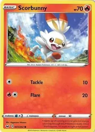 2020 Pokemon Sword & Shield #031/202 - Scorbunny