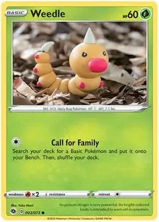 2020 Pokemon Sword & Shield Champion's Path #002/073 - Weedle