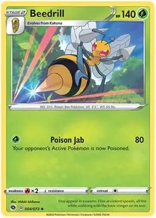 2020 Pokemon Sword & Shield Champion's Path #004/073 - Beedrill