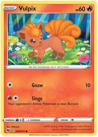 2020 Pokemon Sword & Shield Champion's Path #006/073 - Vulpix