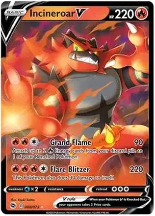 2020 Pokemon Sword & Shield Champion's Path #008/073 - Incineroar ex