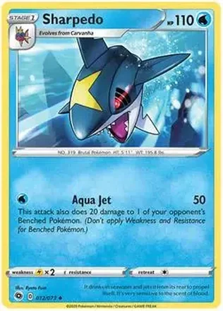 2020 Pokemon Sword & Shield Champion's Path #012/073 - Mega Sharpedo ex