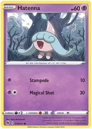 2020 Pokemon Sword & Shield Champion's Path #018/073 - Hatenna