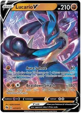 2020 Pokemon Sword & Shield Champion's Path #027/073 - Lucario