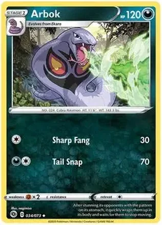 2020 Pokemon Sword & Shield Champion's Path #034/073 - Arbok