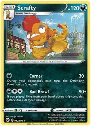 2020 Pokemon Sword & Shield Champion's Path #042/073 - Scrafty