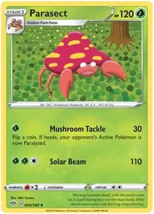 2020 Pokemon Sword & Shield Darkness Ablaze #004/189 - Parasect