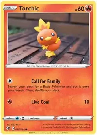2020 Pokemon Sword & Shield Darkness Ablaze #022/189 - アチャモ