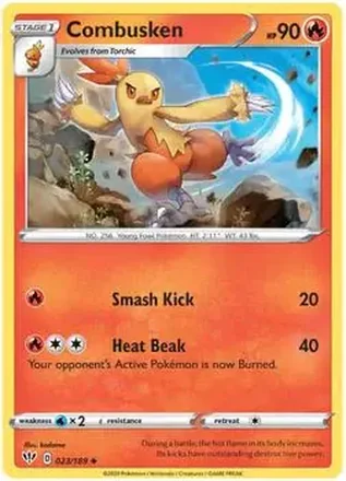 2020 Pokemon Sword & Shield Darkness Ablaze #023/189 - ワカシャモ