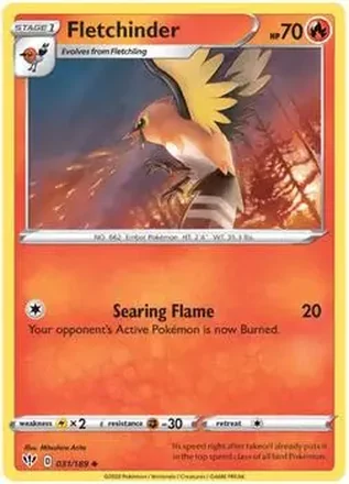 2020 Pokemon Sword & Shield Darkness Ablaze #031/189 - ヒノヤコマ