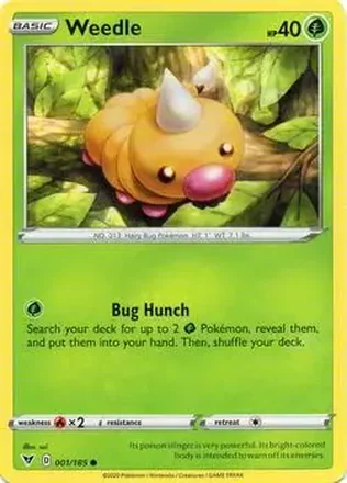 2020 Pokemon Sword & Shield Vivid Voltage #001/185 - Weedle