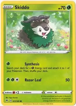 2020 Pokemon Sword & Shield Vivid Voltage #017/185 - Skiddo