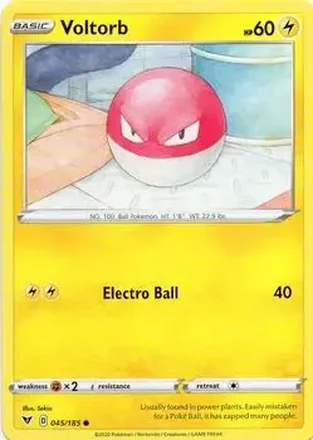 2020 Pokemon Sword & Shield Vivid Voltage #045/185 - Voltorb