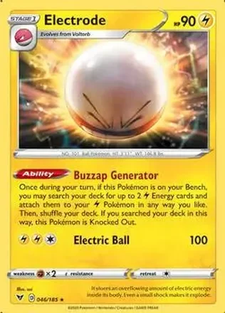 2020 Pokemon Sword & Shield Vivid Voltage #046/185 - Electrode