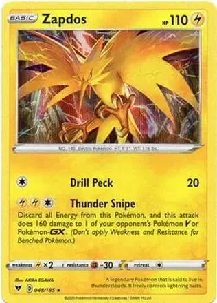 2020 Pokemon Sword & Shield Vivid Voltage #048/185 - Zapdos