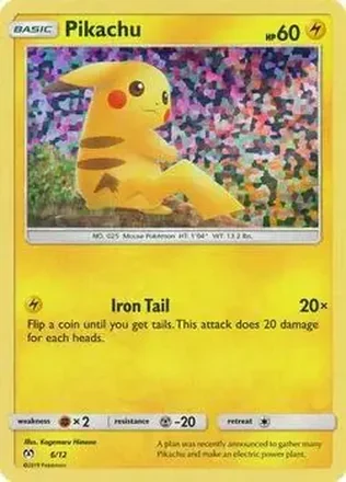 2019 Pokemon McDonald's Sun & Moon (U.S.) #6 - Pikachu