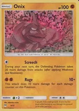 2019 Pokemon McDonald's Sun & Moon (U.S.) #9 - Onix