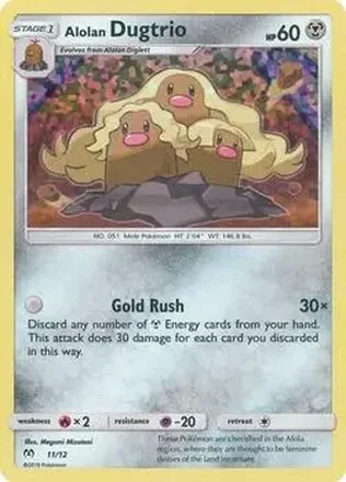 2019 Pokemon McDonald's Sun & Moon (U.S.) #11 - Dugtrio