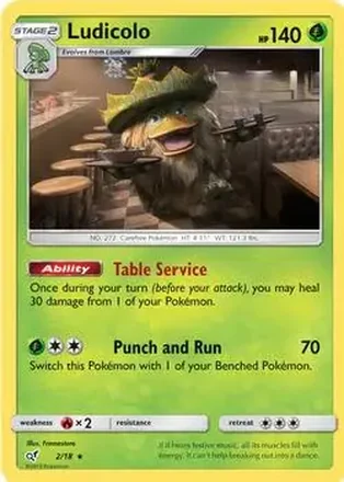 2019 Pokemon Sun & Moon Detective Pikachu #2/18 - ルンパッパ