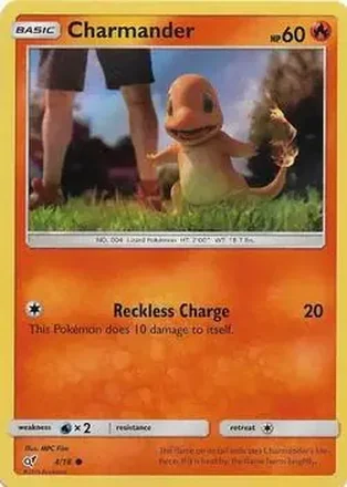 2019 Pokemon Sun & Moon Detective Pikachu #4/18 - Charmander