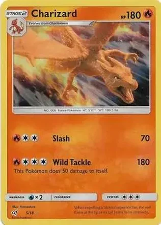 2019 Pokemon Sun & Moon Detective Pikachu #5/18 - Charizard