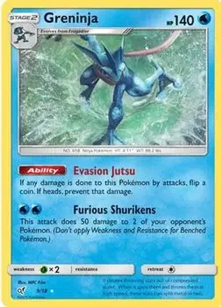 2019 Pokemon Sun & Moon Detective Pikachu #9/18 - Greninja ex