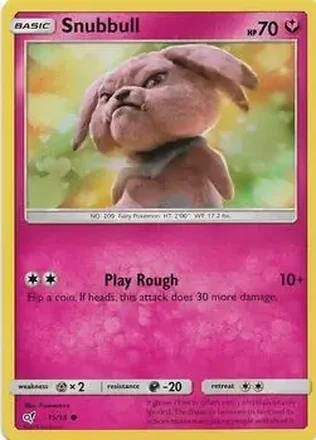 2019 Pokemon Sun & Moon Detective Pikachu #15/18 - Snubbull