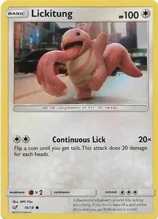 2019 Pokemon Sun & Moon Detective Pikachu #16/18 - Lickitung