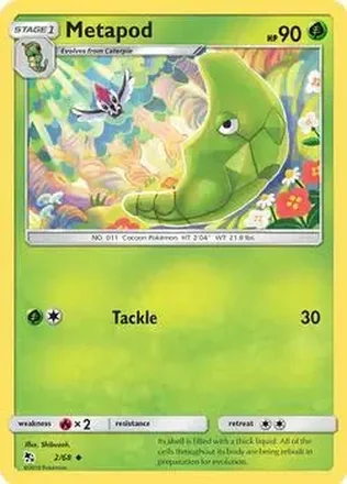 2019 Pokemon Sun & Moon Hidden Fates #2/68 - Metapod