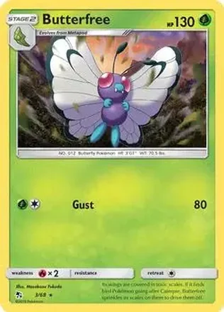 2019 Pokemon Sun & Moon Hidden Fates #3/68 - Butterfree