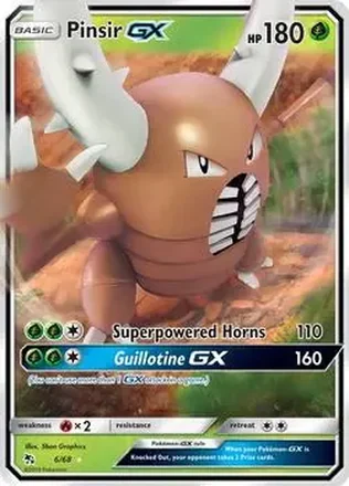 2019 Pokemon Sun & Moon Hidden Fates #6/68 - Pinsir