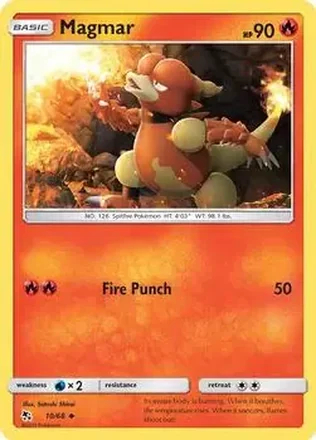 2019 Pokemon Sun & Moon Hidden Fates #10/68 - Magmar
